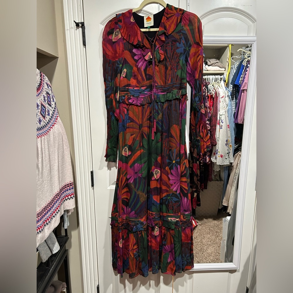 Farm Rio Flower Birds Dress